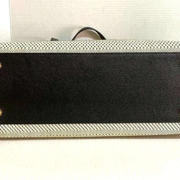 Henri Bendel black leather woven satchel handbag - Picture 4 of 14